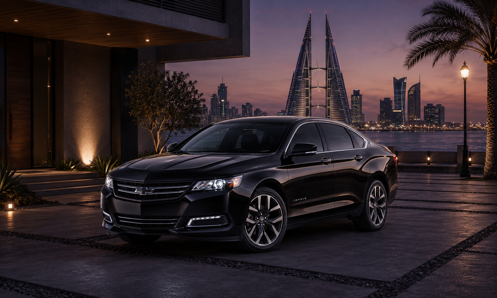 Chevrolet Impala sedan in warm evening light